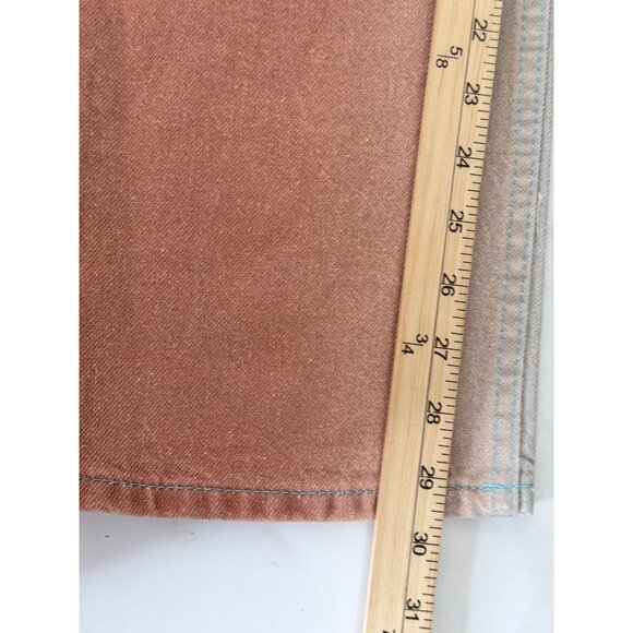 Zara Multicolor Ombre Straight-Leg Jeans Womens Size 6 Rainbow Denim Colorblock - Picture 7 of 9